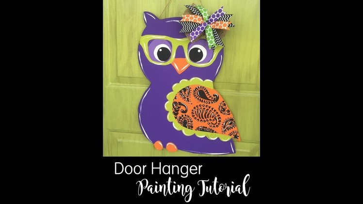 DIY Halloween Owl Door Hanger Painting Tutorial