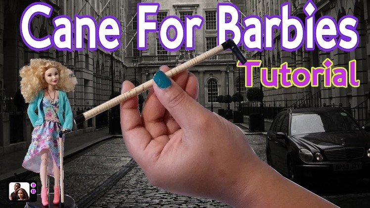 DIY How To Make A Cane.Walking Cane For Barbie Doll Tutorial