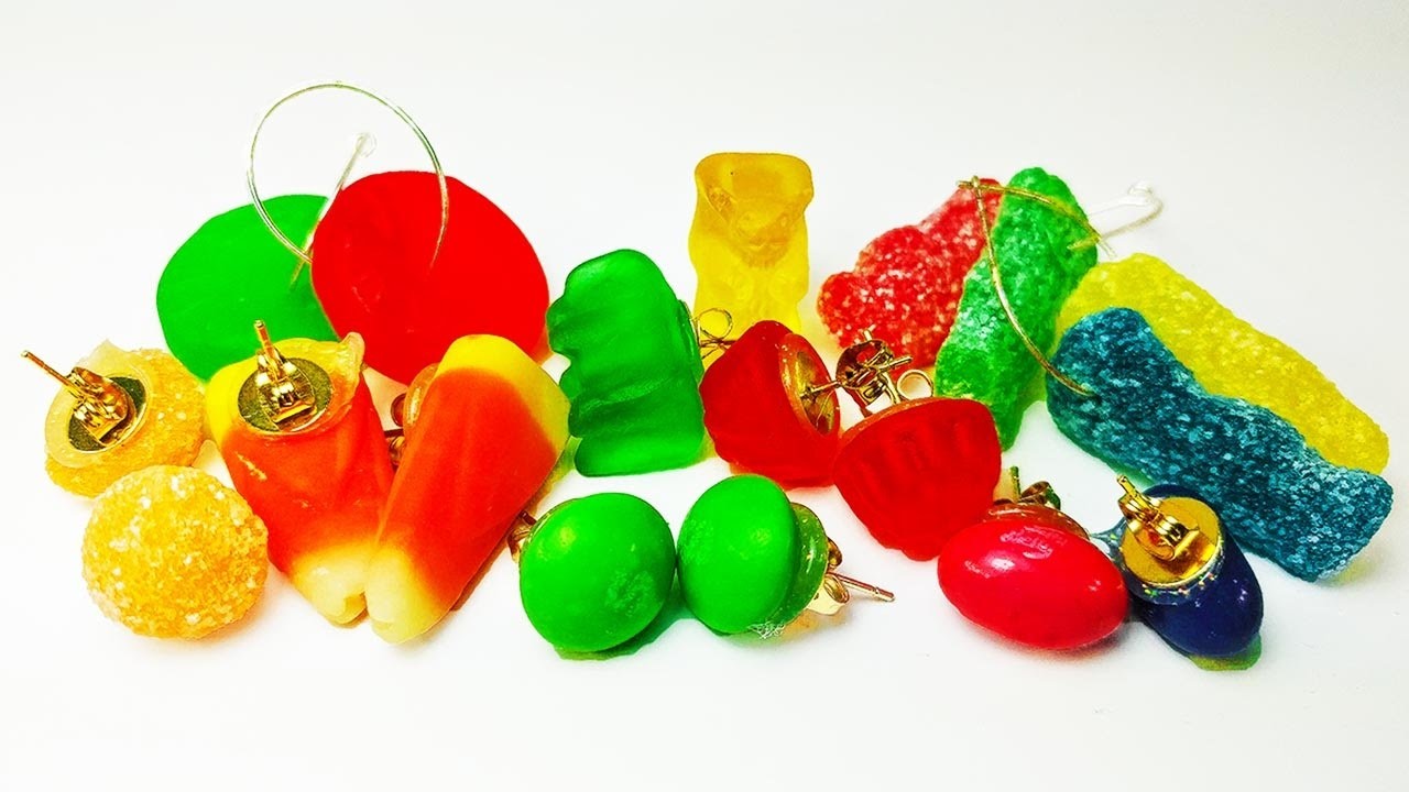 DIY: How To Make Cute and Creative Candy Ear-Rings! Perfect for Halloween Dress-up!