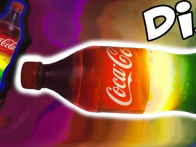 DIY How to Make EDIBLE Gummy Worm Filled Soda Coke Cola Rainbow Jello Bottle Light