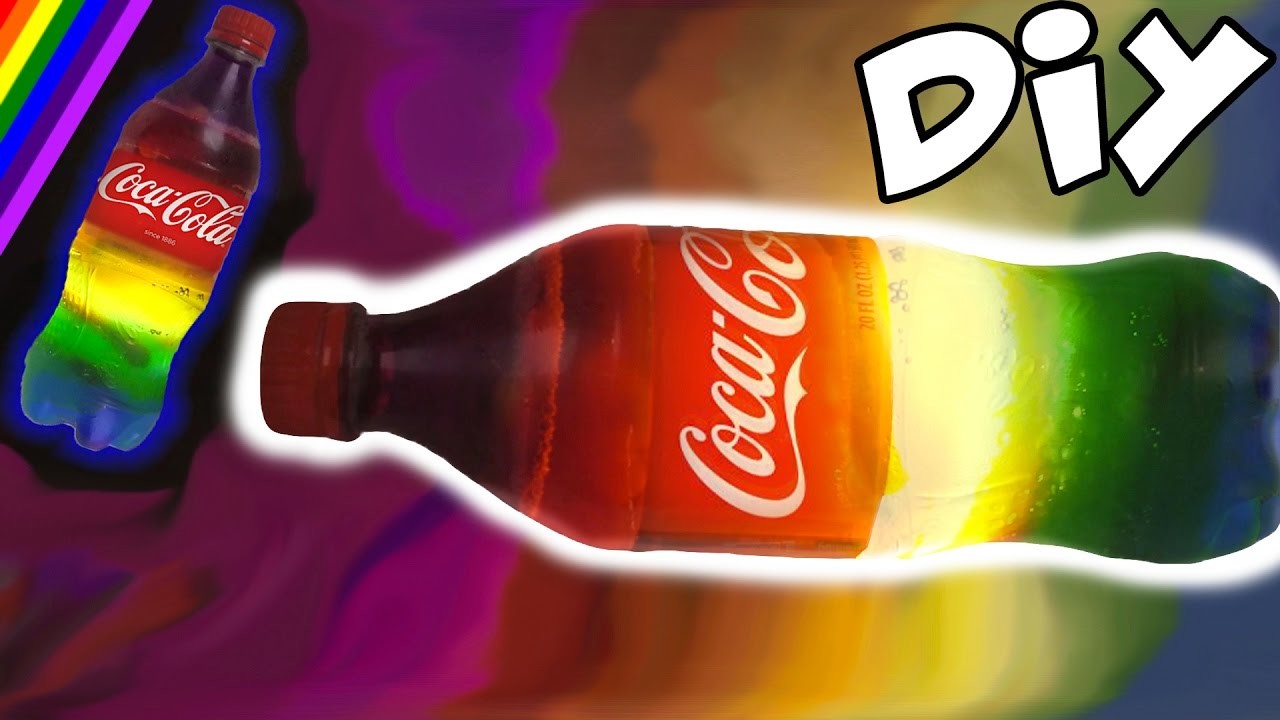 DIY How to Make EDIBLE Gummy Worm Filled Soda Coke Cola Rainbow Jello ...