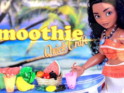 DIY - How to Make:  Fruit Smoothie - Boba - Bubble Tea - Handmade - Doll - Food - Crafts - 4K