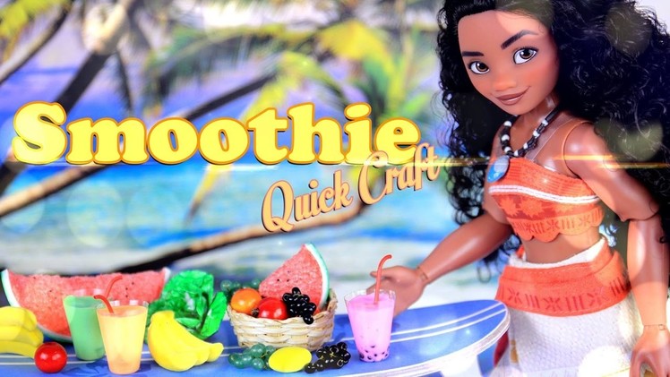 DIY - How to Make:  Fruit Smoothie - Boba - Bubble Tea - Handmade - Doll - Food - Crafts - 4K