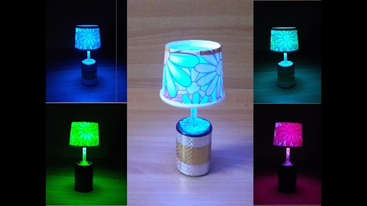 DIY LED table. night lamp with easily available and cheap materials