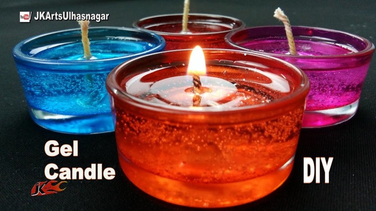 DIY Making Gel Candles at home | How to make | JK Arts 1089