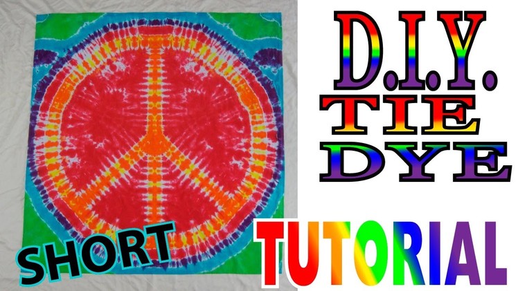 DIY Peace Sign Tapestry Tie Dye [Short Tutorial]