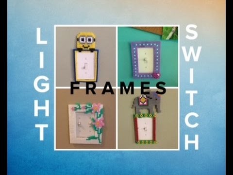 DIY Perler Bead Light Switch Frames.Flower, Minion, Elephant, and More Unique Room Projects!!
