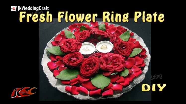 DIY Ring Plate Decoration with fresh flowers | How to make | JK Wedding Craft 112