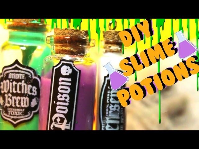 DIY SLIME POTIONS ?!!. How to make slime potions for Halloween. Diys by Abraham