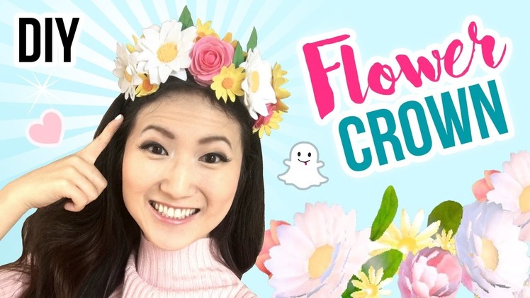 DIY Snapchat Flower Crown!! Cute & Cheap Last Minute DIY Halloween Costumes!