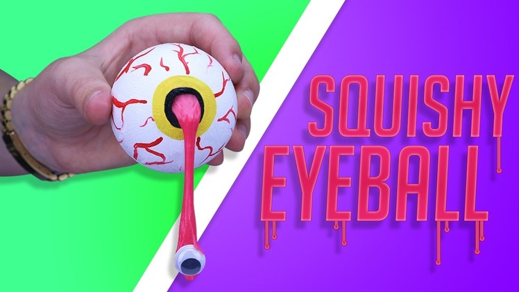 DIY SQUISHY SLIME EYEBALL!? - Make your own GRUESOME GIFT eyeball for HALLOWEEN!