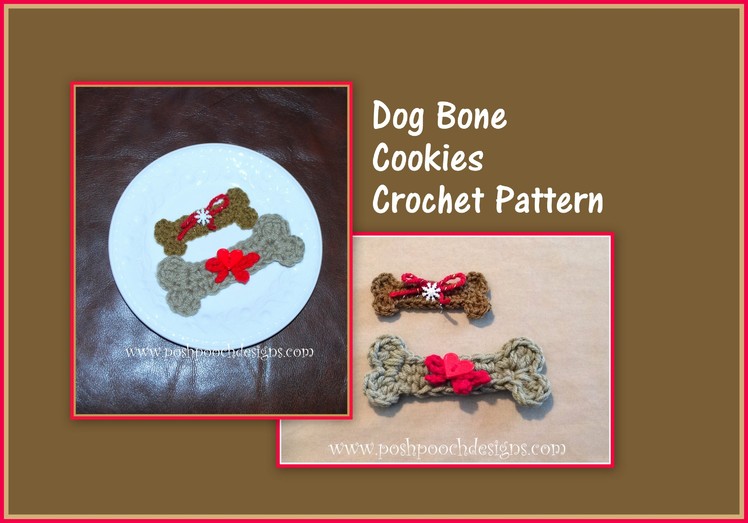 Dog Bone Cookies Crochet Pattern