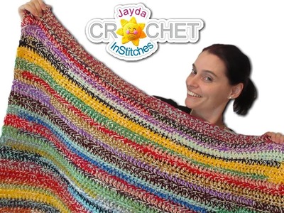 Easy Stash Buster Crochet Blanket - 2 Style Scrapghan!