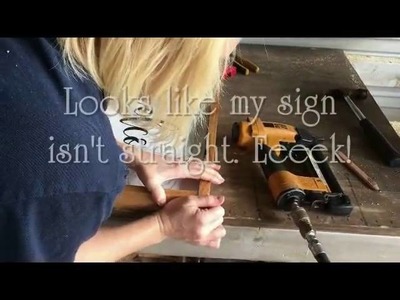 Framing a Wood Sign DIY