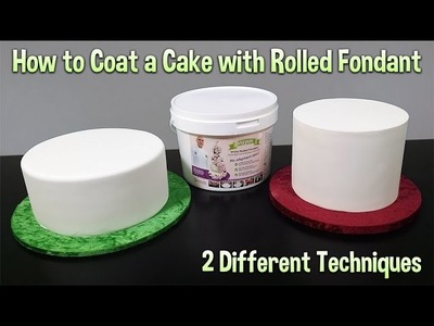 How to Coat a Cake with Fondant Tutorial - 2 Different Techniques