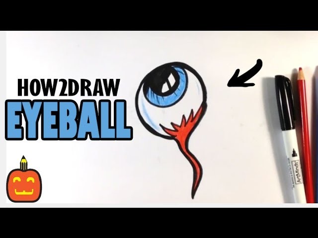 How to Draw a Spooky Eyeball - Halloween Drawings
