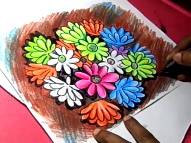 How to Draw Beautiful Flowers Drawing for kids Step By Step