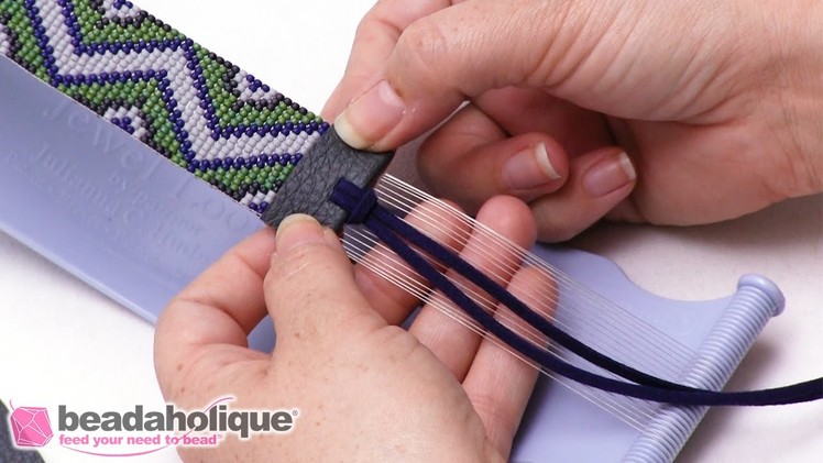 How to Finish Off Beaded Loom Work with Faux Leather