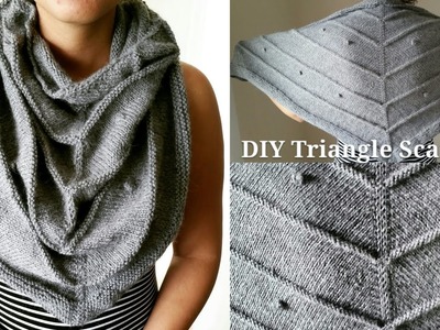 How to Knit a Triangle Scarf (Fast & Easy)