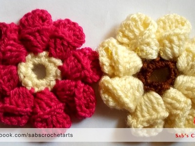 How to Make 3d crochet flower