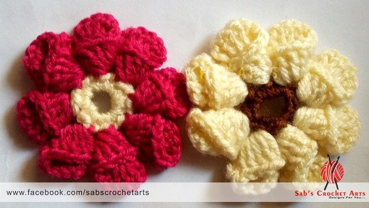 How to Make 3d crochet flower