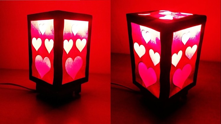 How to Make a Beautiful Love Heart Night Lamp (Home Decorating Craft) : HD