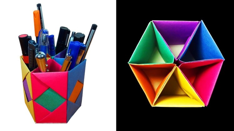 How to Make a beautiful Pen. Pencil Container or stand with 6 Storage box - HD