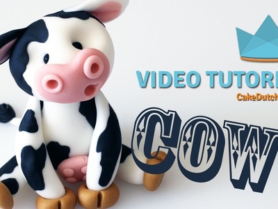 How to make a cute Cow Cake Topper - Cake Decorating Tutorial with Cake Dutchess