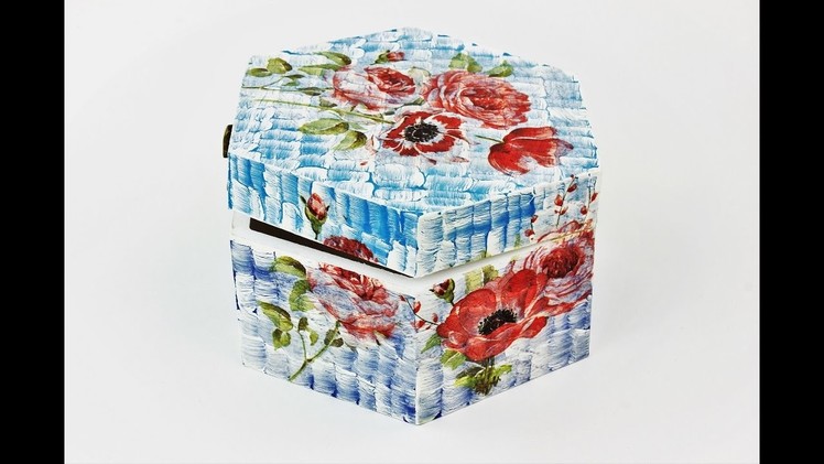 How to make a decoupage box with crackle - Easy Tutorial - DIY