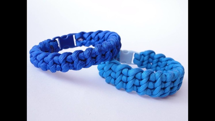 How to make a "Ocean Waves Version Two" one knot,smaller Waves Paracord Bracelet