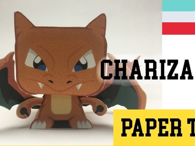 How to Make a  Pokemon Charizard Paper Toy ( Papercraft ) (free template) by Becks Junkie