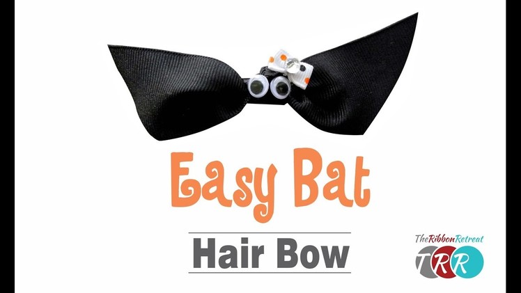 How to Make an Easy Bat Hair Bow - TheRibbonRetreat.com
