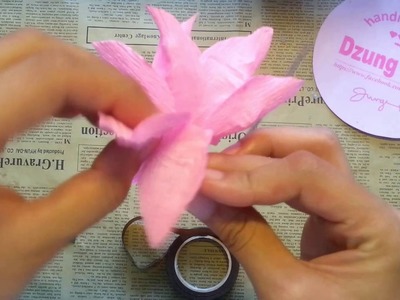 How to make crepe Paper Flowers - Cyclamen - 10 minutes crafts - Handmade by Dzung Mac