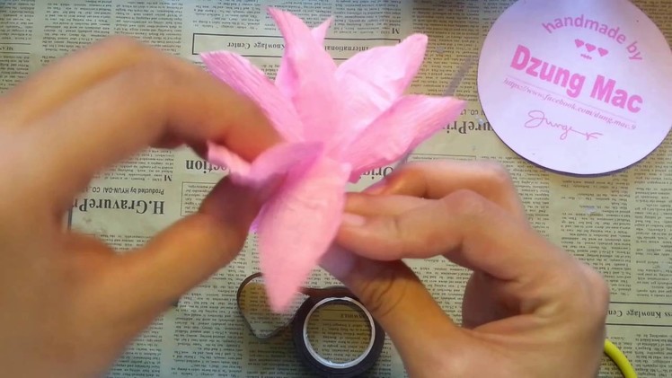 How to make crepe Paper Flowers - Cyclamen - 10 minutes crafts - Handmade by Dzung Mac