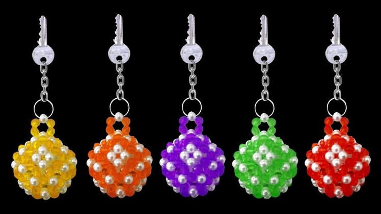 How To Make Crystal Beaded Keychain At Home | DIY Beaded Tutorials