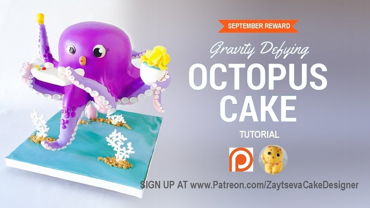 How to make gravity defying Octopus Cake. Tutorial trailer