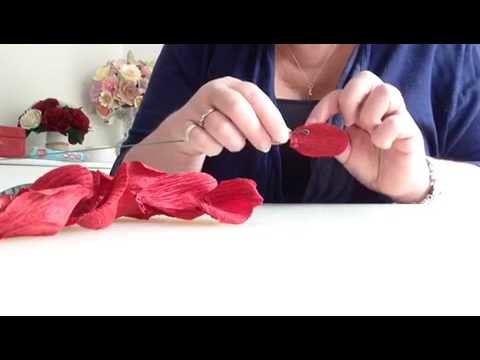 How to make Italian Crepe Paper Rose tutorial