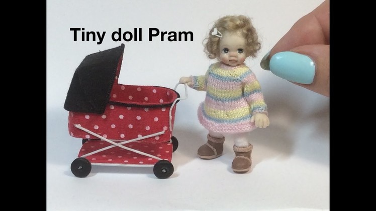 HOW TO MAKE Miniature Baby Stroller Pram Dollhouse Video DIY Tutorial