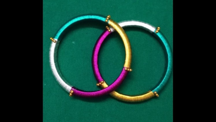 How to make Multi colour silk thread bangles