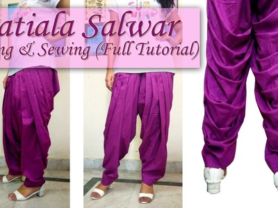 How to Make Patiala Salwar - Cutting & Sewing ( Full Tutorial )
