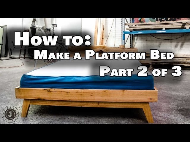 How to make queen size platform bed Part 2 of 3 - Outer Frame and Headboard (JordsWoodShop)