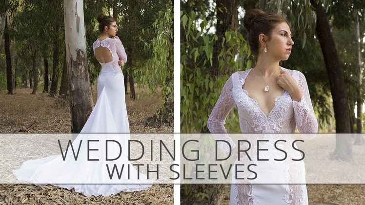 How to sew a wedding dress with sleeves? Sewing tutorial.