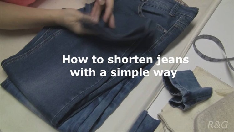 How to shorten jeans with a SIMPLE WAY!