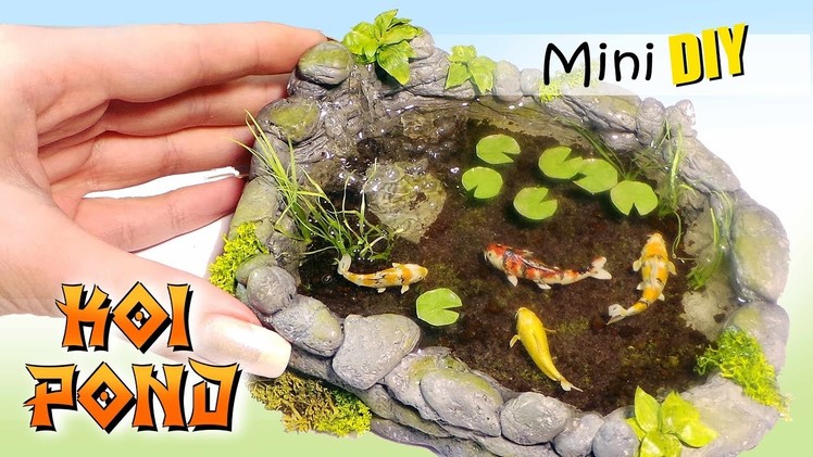 Miniature Koi Pond Tutorial. DIY Dolls.Dollhouse
