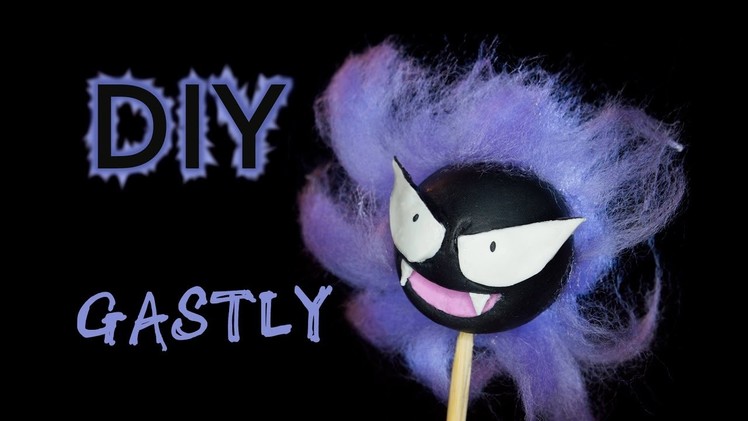 Pokemon go inspired DIY Gastly figure from polymer clay
