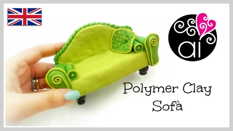 Polymer clay sofà | DIY Miniature Tutorial | English version