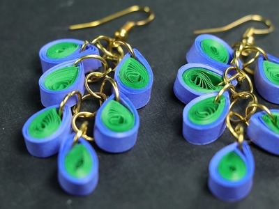 Pretty Peacock Quilling: How to Make Paper Quilling Peacock Earrings