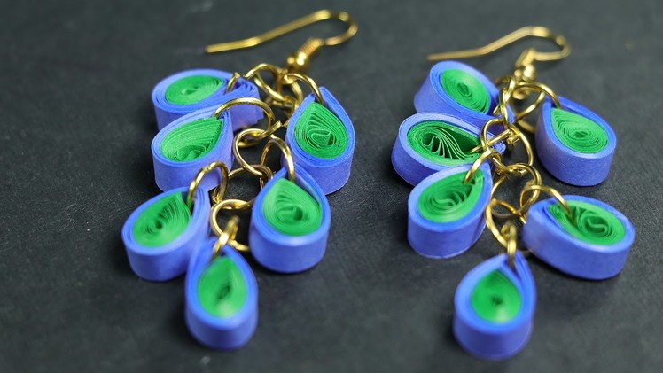 Pretty Peacock Quilling: How to Make Paper Quilling Peacock Earrings