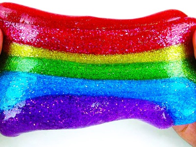 Rainbow Glitter Slime DIY Fun & Easy How to Make Slime - Sparkly Shimmery Slime