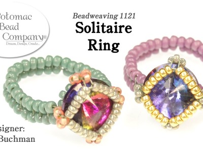 Solitaire Ring (DIY Bead Weaving Tutorial)